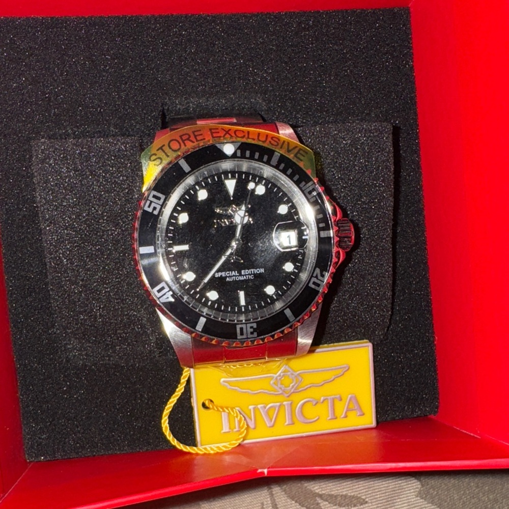 Invicta Black and Silver Automatic Watch